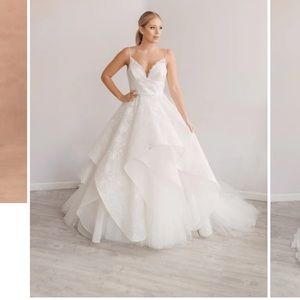 Unaltered Hayley Paige Dolly 2-1 Wedding Dress